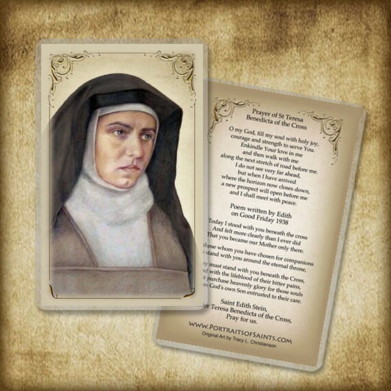 St. Edith Stein Teresa Benedicta of the Cross Holy Card or