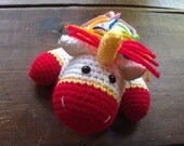 rainbow unicorn softie, unicorn plush, crochet unicorn toy, crochet baby toy, crochet stuffed animal, unicorn stuffed animal, crochet toy