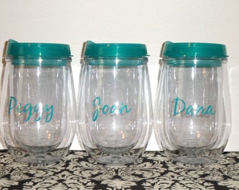 Personalized Bev2Go Tumbler, Tumbler, Stemless Wine Tumbler, Acrylic