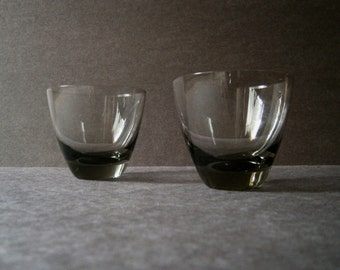 2 Holmegaard Copenhagen Old Fashioned Glasses Smoke Per Lutken Danish Modern