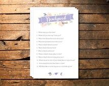 Items similar to the newlywed game- wedding shower game / bachelorette Popular items for newlywed game on Etsy