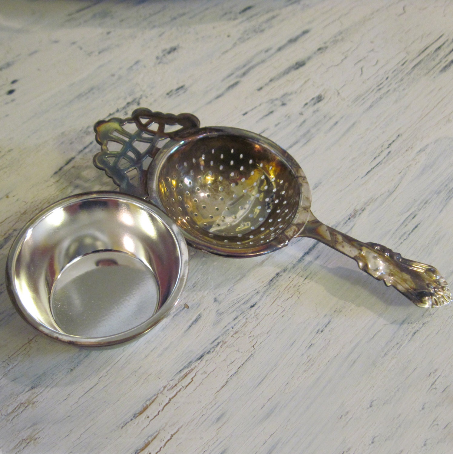 Vintage silver plated tea infuser spoon by HTArtcraftAndVintage