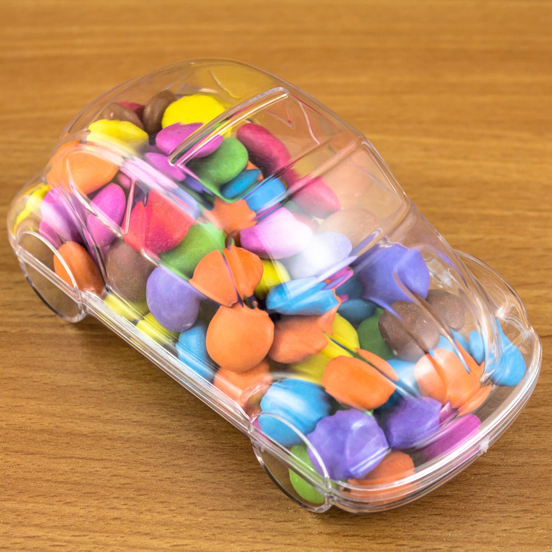 Car Shaped Fillable Transparent Plastic Container