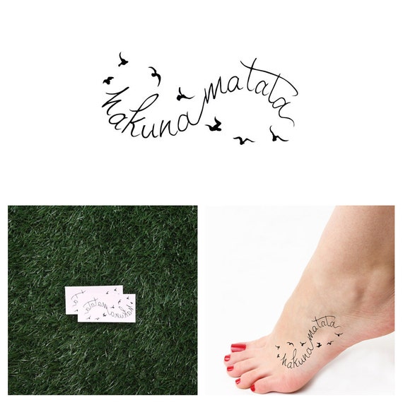 infinity hakuna matata temporary tattoo set of 2 infinity hakuna matata temporary tattoo set of 2
