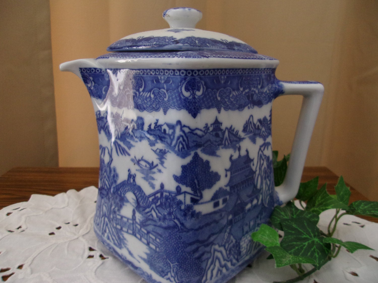 Vintage Rington's Limited Tea Merchants Teapot Cobalt Blue
