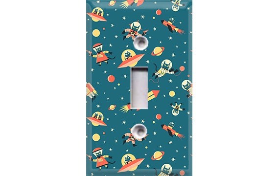 Space Cats Light Switch Cover