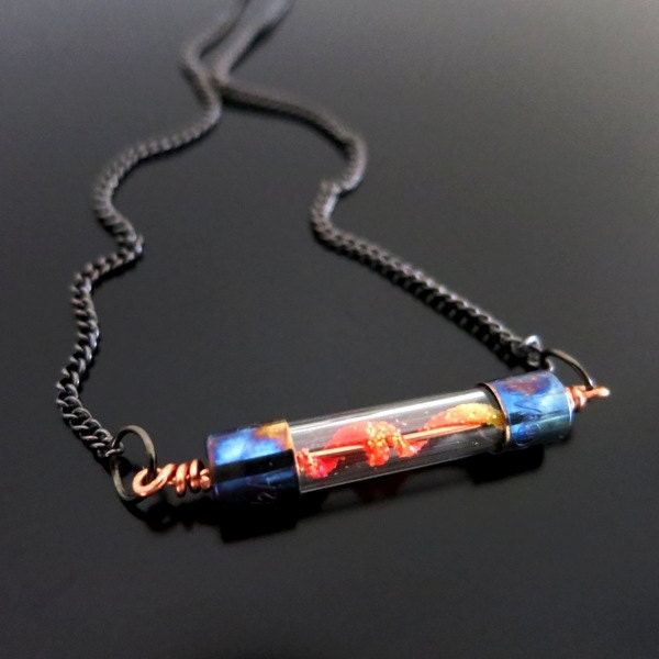 Fuse Tube Necklace Glass Tube Jewelry Industrial Filament Hot