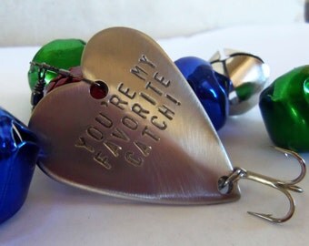 Unique Gift for Men 11th Anniversary Husband Gift Birthday Boyfriend Personalized Custom Wedding Fishing Lure Steel My Favorite Catch Fisher