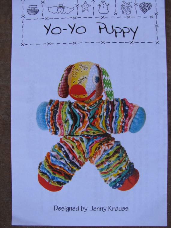 Yo-Yo Puppy Dog Soft Cloth Doll Toy Sewing by FiFisFabricsAndFinds