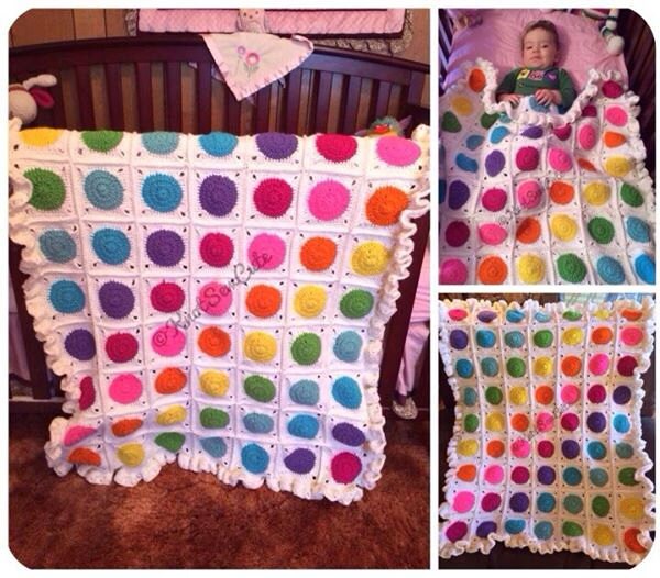 PDF Candy Dots Crochet Afghan Pattern
