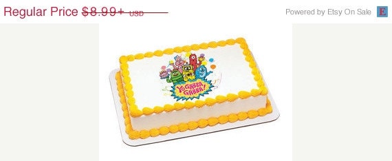 SUMMER SALE YO Gabba Gabba-Party Time Edible Image Cake Topper Il_570xn