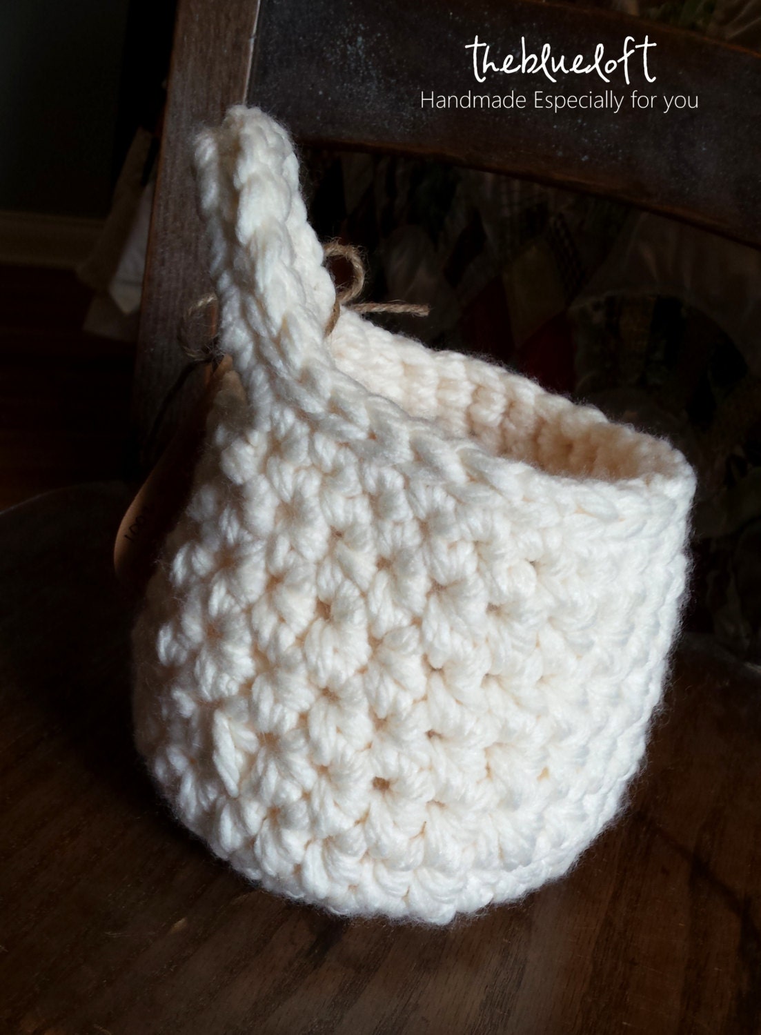Crochet Basket Pattern Hanging Basket Home Decor by ...