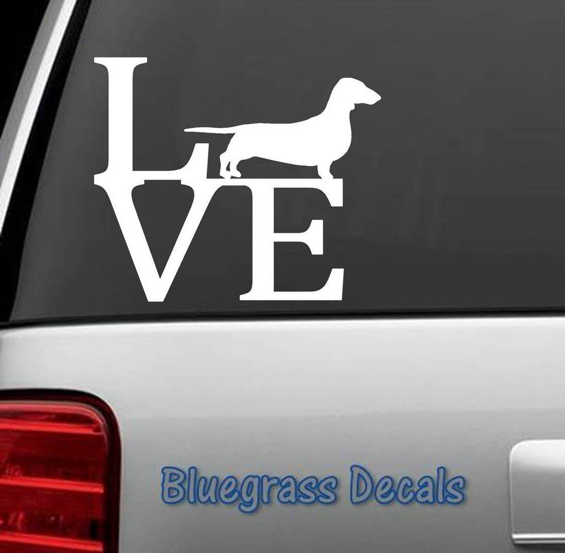 B1053 Dachshund Weiner Dog Love Decal Sticker for Car Truck