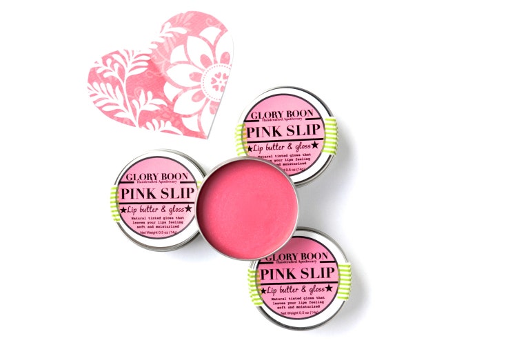 Pink Slip lip gloss lip stain makeup glory boon bath by GloryBoon