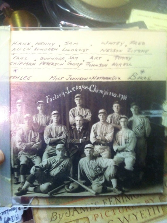 Items similar to 1918 Baseball Factory League Champions original photo