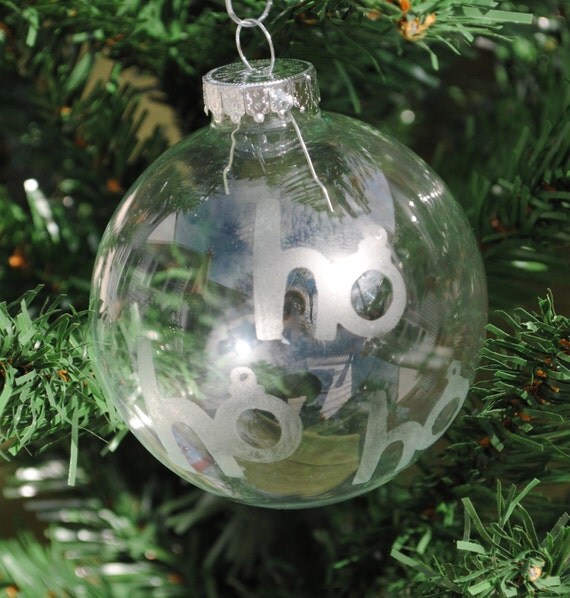 Items similar to Design Your Own Personalized Etched Glass Ornament on Etsy