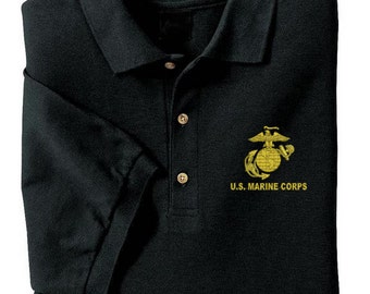 USMC U.S.M.C Marine Corps Marines Basic Training Polo Shirt