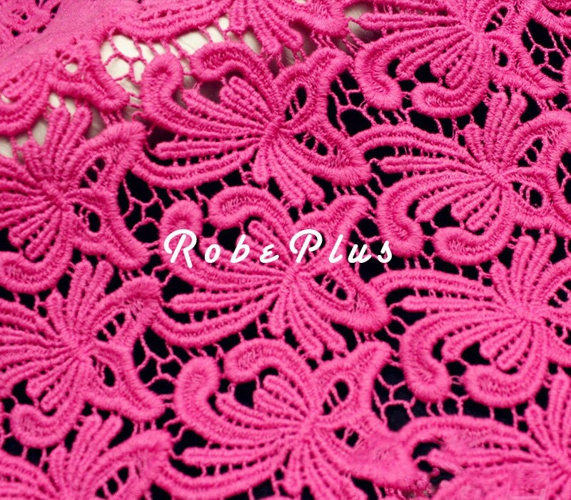 Fuschia Lace Fabric Hot Pink Lace Fabric Fuchsia Lace By Robeplus 