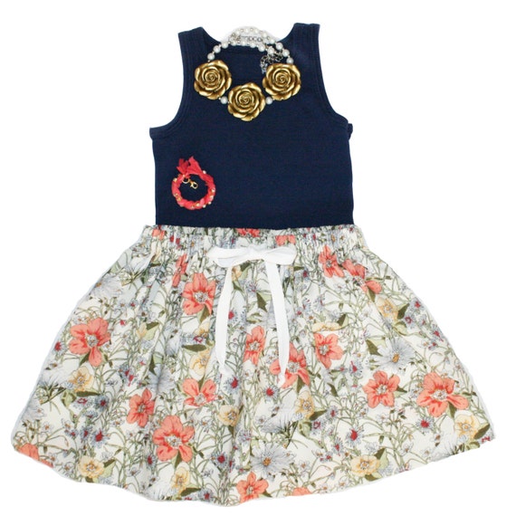 Little Girl Floral Circle Skirt by InspiredbyTess on Etsy