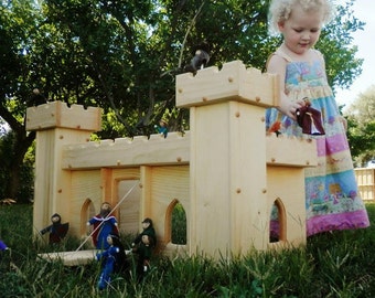 wooden knight castle toy