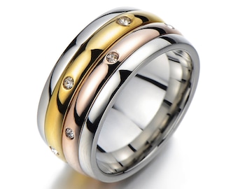 Rose Gold RingSpinner RingRotating RingMeditation RingPromise Ring ...