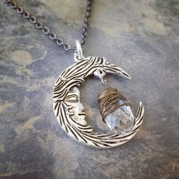 Celestial man in the moon and wire wrapped by TheTinRoofofBoaz
