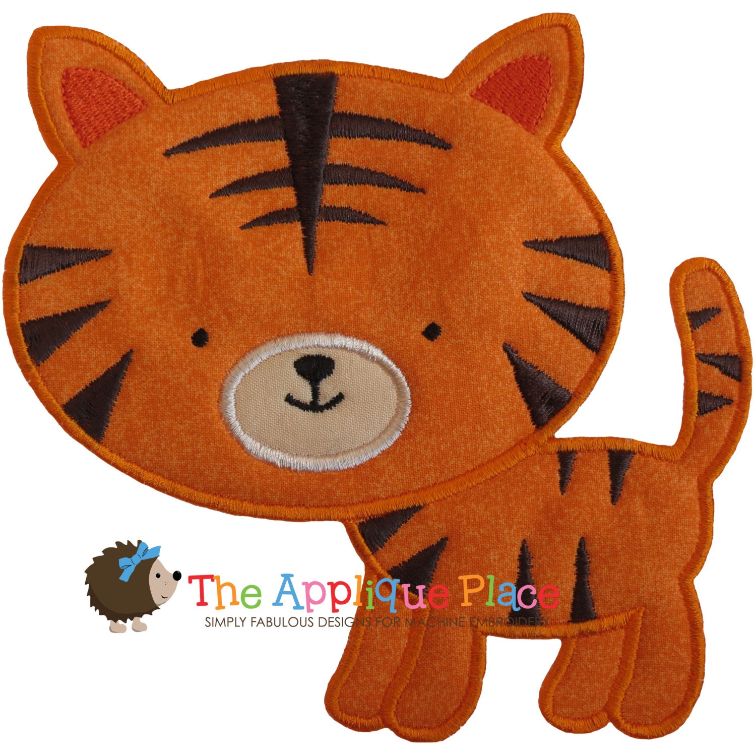 Tiger Applique Design Instant Digital Download File for