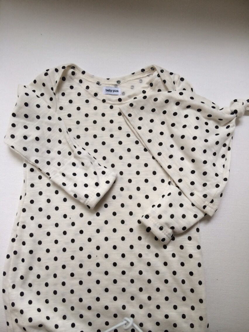 Baby Gown for Baby GIrl with Polka Dots