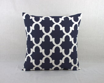 Square Throw Pillow Cover - 18x18 Navy Pillow Cover - Navy Throw Pillow Cover - Moroccan Covers - Decorative Pillow - Pillow Covers