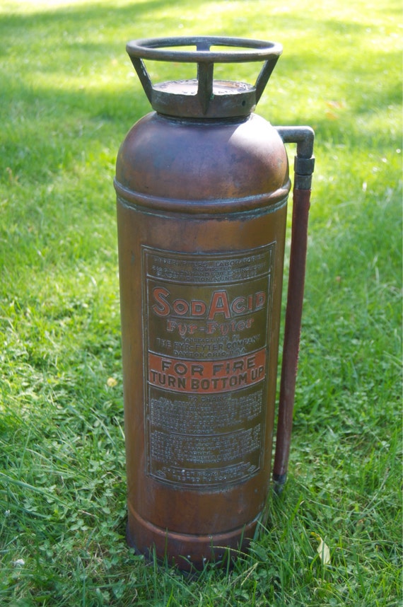 Vintage Brass Copper Fire Extinguisher   Il 570xN.648878694 As45 