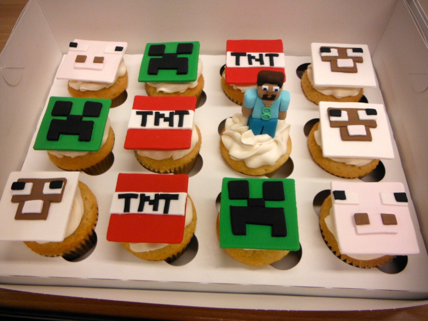 Minecraft Cupcake toppers by Blissfulbitesgourmet on Etsy