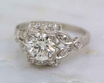 1.86ctw Antique Edwardian Old European Cut Diamond Engagement Ring in ...