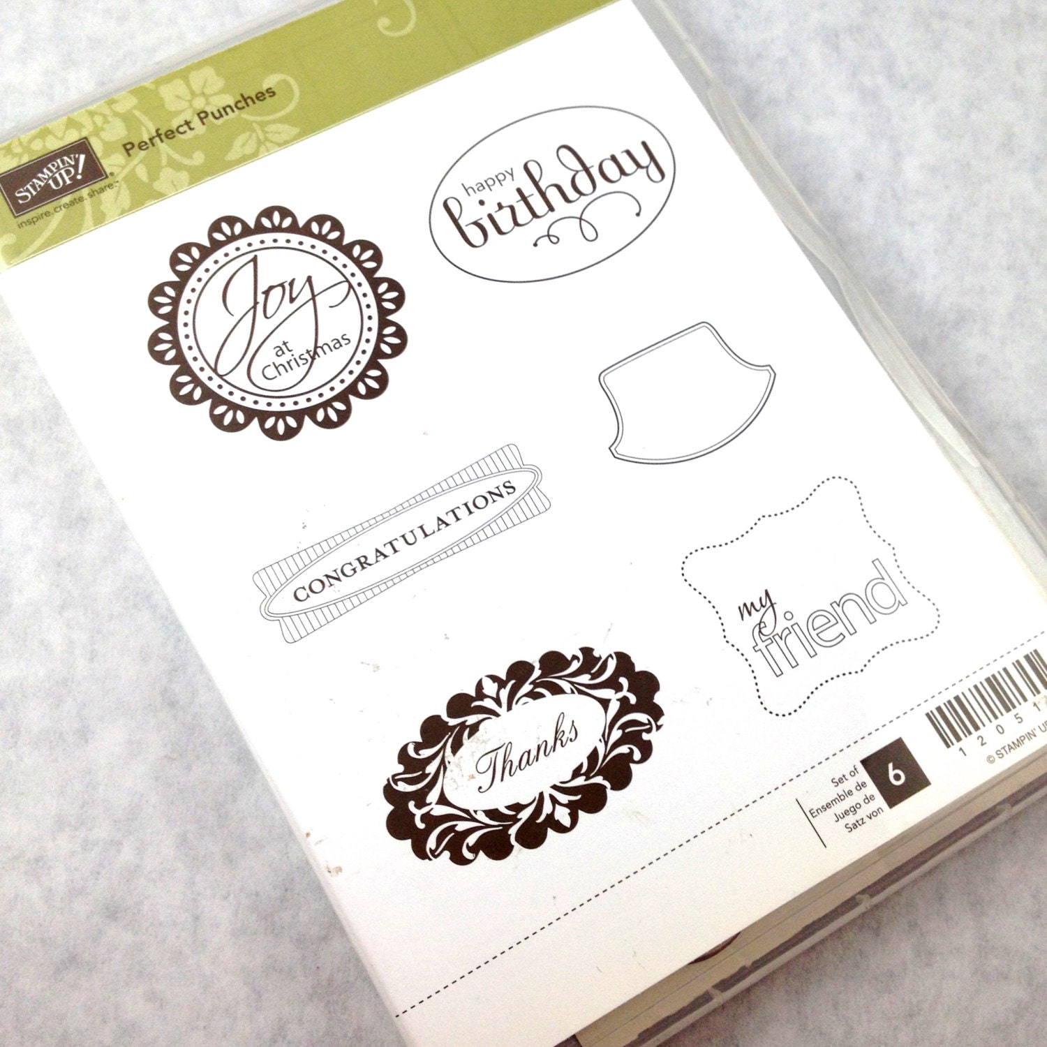 RUBBER STAMPS Stampin Up Perfect Punches retired by EncoreEnclave