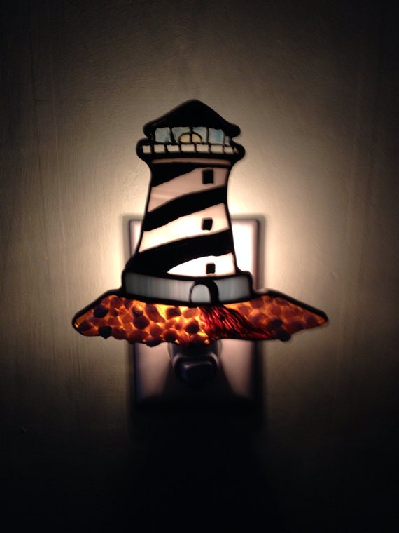 Light House Custom Made Stained Glass Night Light Sun