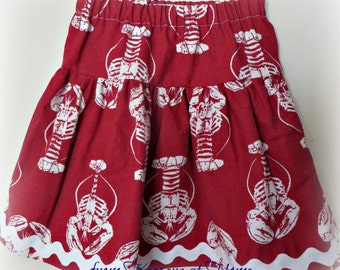 New! Lobster Print Skirt from Keepers at Home
