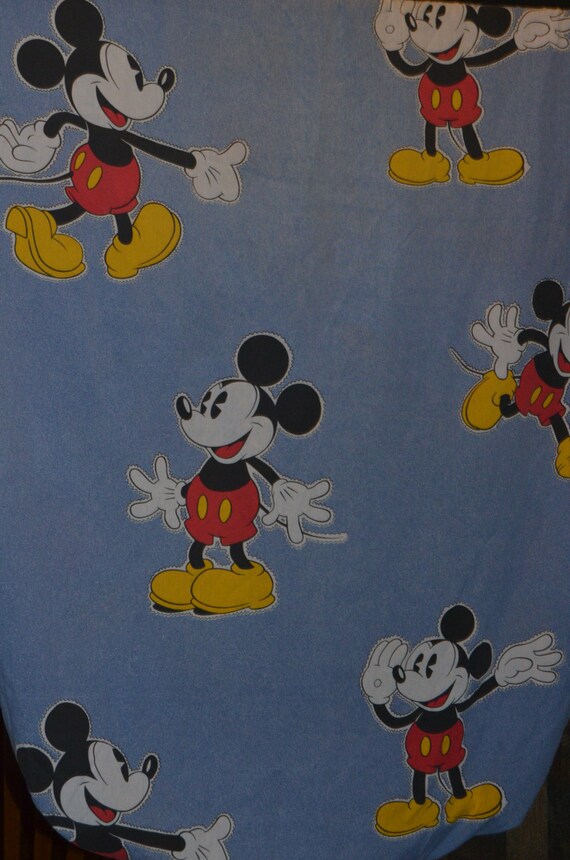 Items similar to Vintage Fitted Mickey Mouse Twin Sheet on Etsy