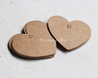 Mini Heart Kraft Paper Gift Tag - 25 pieces