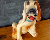 vintage chalkware dog