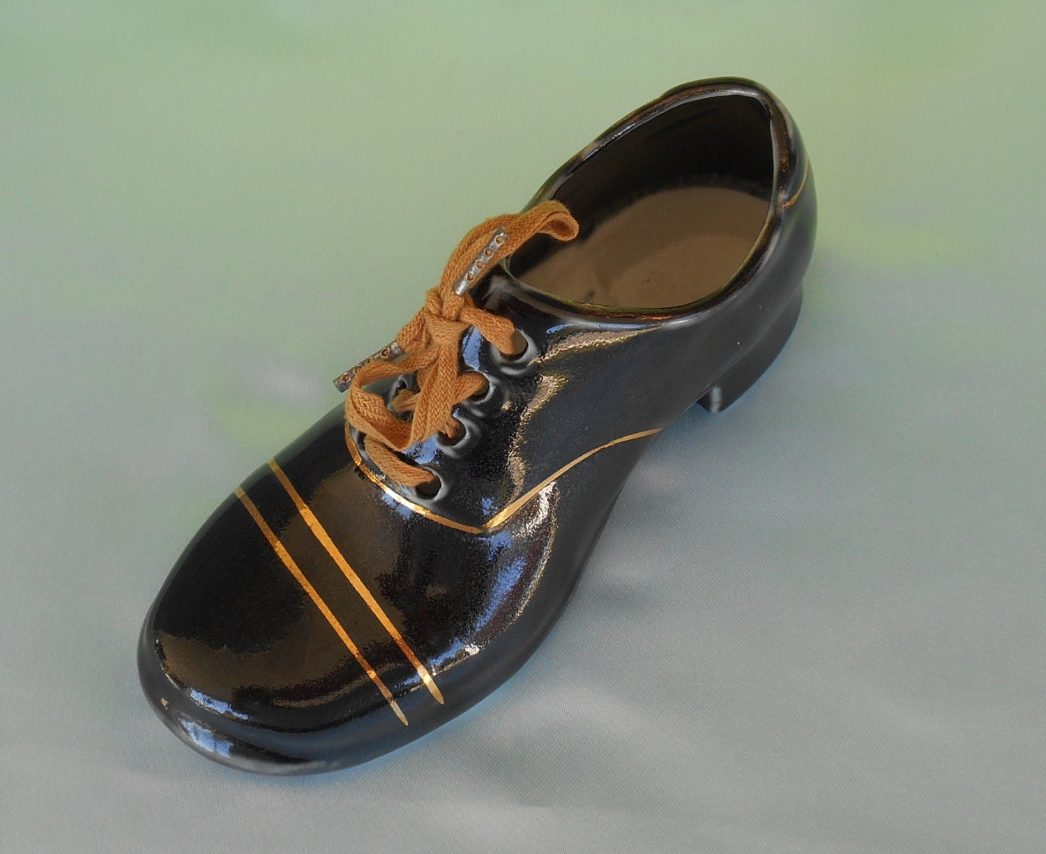 Vintage Porcelain Shoe Collectable Black by