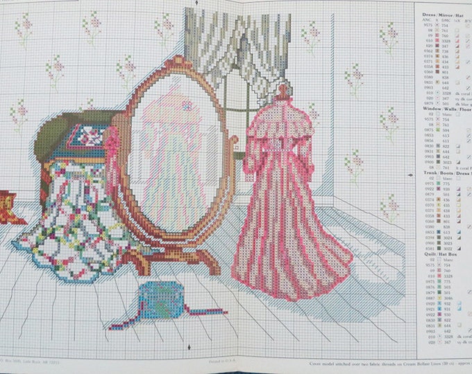 Vintage Cross Stitch Pattern, Paula Vaughan "Reflections of the Past" 1986