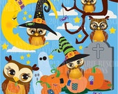 80% OFF Halloween clipart, Owls clipart, commercial use, vector graphics, digital clip art, digital images - AMB-256 Il_170x135