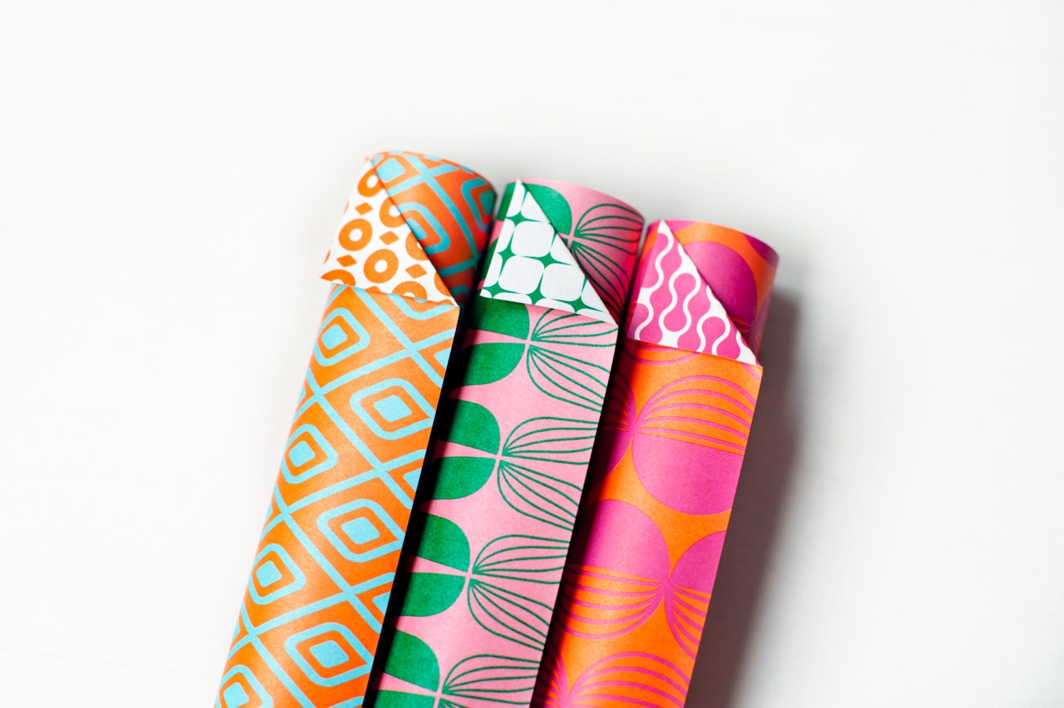 Double Sided Wrapping Paper mixed pack 3 sheets by EvaenAnne