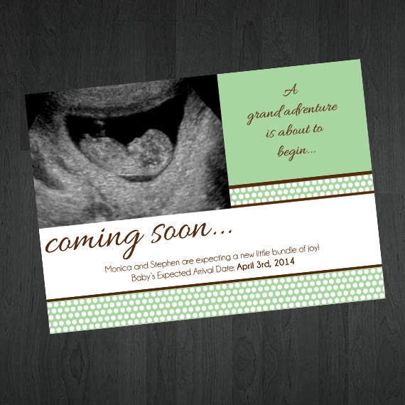 Pregnancy Announcement Ultrasound Pregnancy by MemorableImprints