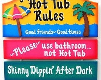 Fun Outdoor Pool Sign Pool Rules by ucsign on Etsy