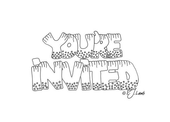 youre invited coloring pages - photo #13