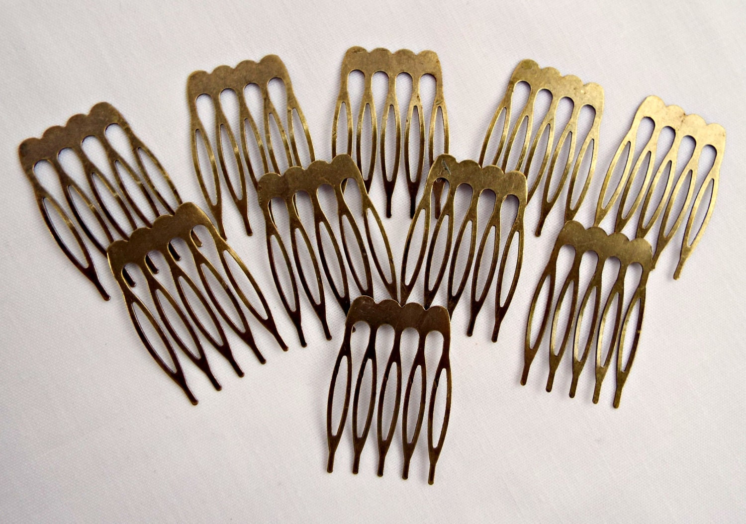 Bronze Hair Combs 10 or 25 Metal Hair Combs Small Hair