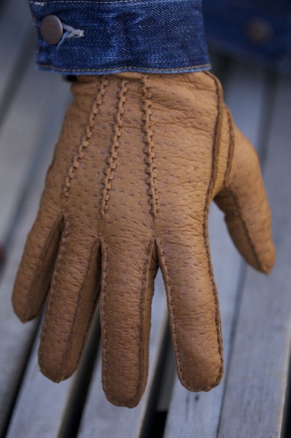 Men's Peccary Leather Gloves by leathergloves4u on Etsy