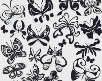 Beautiful Butterflies PDF Cross Stitch Pattern