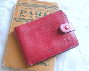 Montres Rolex S.A. Geneva S witzerland / Red Leather Bifold Wallet ...