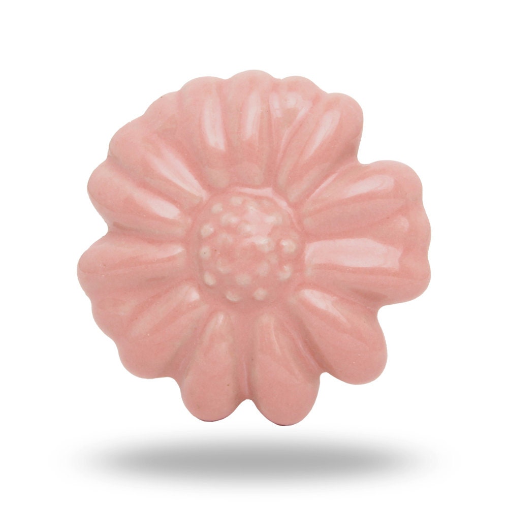 Pink Flower Fashion Knob for a Modern Home Decor Ceramic Love